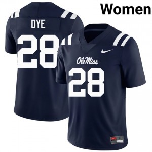 #28 Joshua Dye Navy Rebels Top-Tier Women Player Football Jersey - Elite-Level Performance 40052241