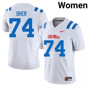 Michael Oher Pro-Level White #74 Rebels Women Player Football Jersey - Top-Tier Gear 54515218
