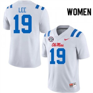 Ole Miss Rebels Elite Cayden Lee White #19 Women College Football Jersey - High-End Performance 54106547