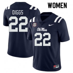 #22 Logan Diggs Navy Rebels Top-Tier Women Player Football Jersey - Elite-Level Performance 73161707