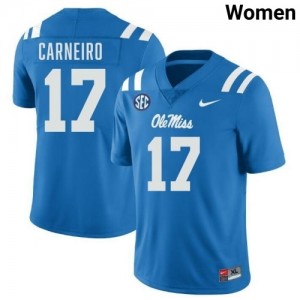 Lucas Carneiro Pro-Level Powder Blue #17 Rebels Women Player Football Jersey - Top-Tier Gear 36589539