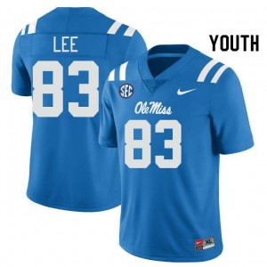 Powder Blue #83 Ole Miss Rebels Cayden Lee Youth Game-Ready College Football Jersey - Premium Quality 37185323