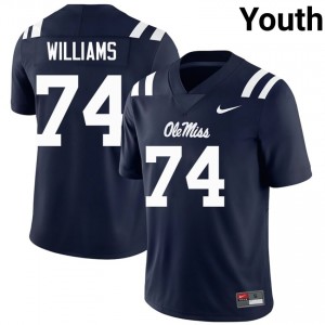 Ben Williams Pro-Level Navy #74 Rebels Youth Player Football Jersey - Top-Tier Gear 42260987