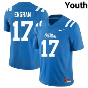 Ole Miss Elite Evan Engram Powder Blue #17 Youth High School Football Jersey - High-End Performance 57731480