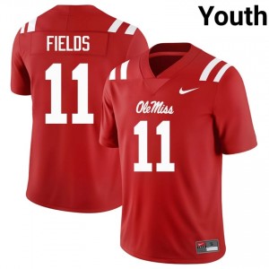 Red #11 UM Rebels Horatio Fields Youth Game-Ready University Football Jersey - Premium Quality 16665620