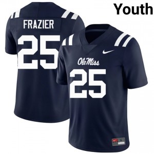 Makhi Frazier Pro-Level Navy #25 Rebels Youth Player Football Jersey - Top-Tier Gear 99313172