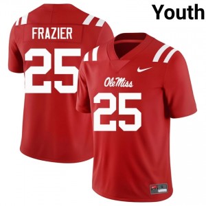 Red #25 UM Rebels Makhi Frazier Youth Game-Ready University Football Jersey - Premium Quality 92003338