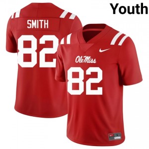 Red #82 UM Rebels Michael Smith Youth Game-Ready University Football Jersey - Premium Quality 77312186
