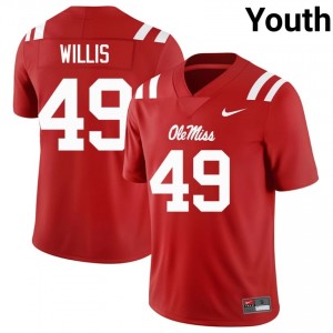 Red #49 Ole Miss Patrick Willis Youth Game-Ready High School Football Jersey - Premium Quality 28790279