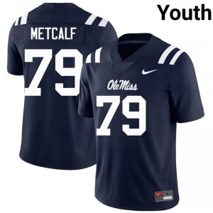 Terrence Metcalf Pro-Level Navy #79 Ole Miss Youth High School Football Jersey - Top-Tier Gear 32569323