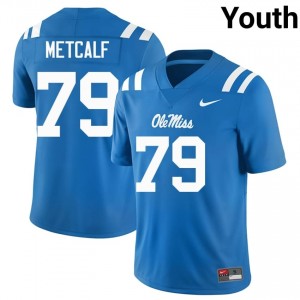 Ole Miss Rebels Elite Terrence Metcalf Powder Blue #79 Youth NCAA Football Jersey - High-End Performance 60752602
