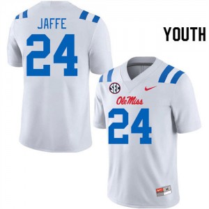 White #24 Ole Miss Rebels Andy Jaffe Youth Game-Ready College Football Jersey - Premium Quality 16538930
