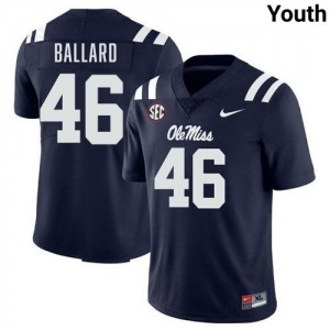 University of Mississippi Elite Jalen Ballard Navy #46 Youth High School Football Jersey - High-End Performance 69749595