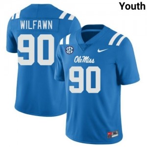 #90 Kortlen Wilfawn Powder Blue Rebels Top-Tier Youth Player Football Jersey - Elite-Level Performance 12855307
