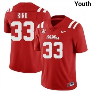 Red #33 Ole Miss Rebels Oscar Bird Youth Game-Ready College Football Jersey - Premium Quality 42440076